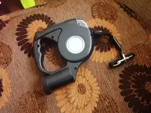 Leash Flashlight Extendable Lead Pet-Dog with Garbage-Bag