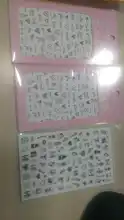 Nail-Sticker Nail-Art-Decorations-Slider Flowers Heart-Image Animals 1-Sheet Black-Lines