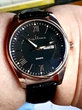 Reloj clásico de lujo para Hombre, pulsera de cuarzo de cuero, con fecha de 24 horas, resistente al agua, deportivo