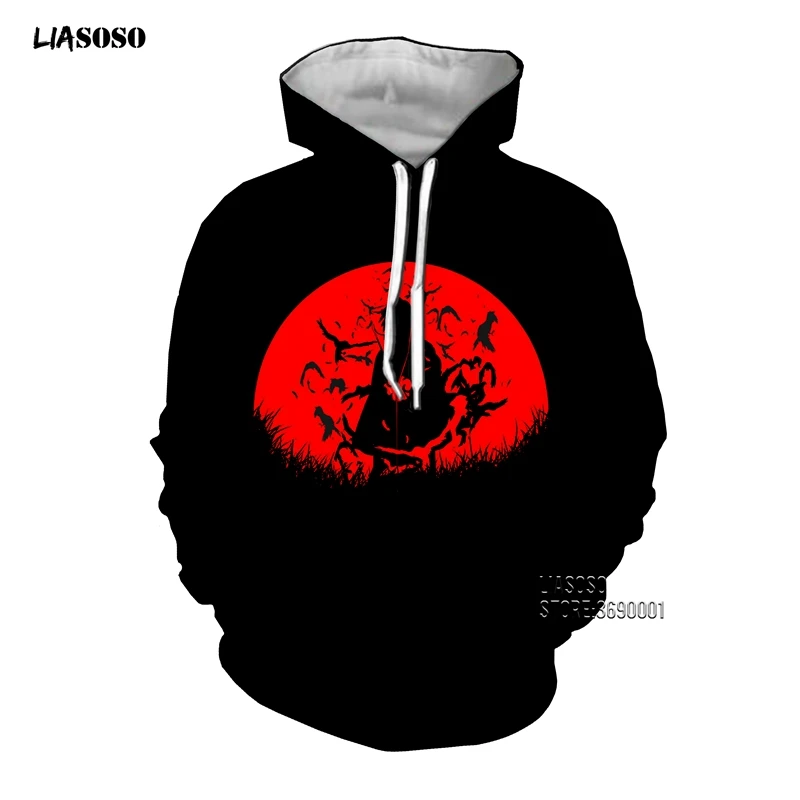 LIASOSO, 3D принт, унисекс, аниме, Наруто, Akatsuki, Учиха Итачи, деидара, боль, Сасори, повседневные толстовки с капюшоном, толстовка, топы, X2646