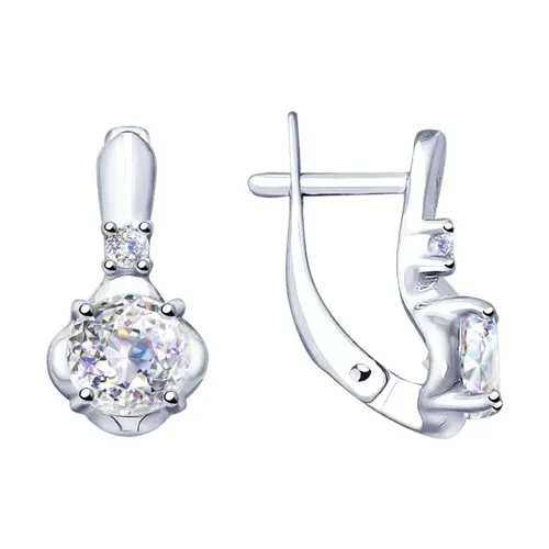Серьги SOKOLOV из серебра со Swarovski Zirconia