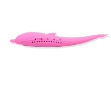 pink Игрушечная зубная щетка для кошек, силиконовая мята, рыба, Интерактивная игрушка для домашних животных - Цвет: pink
