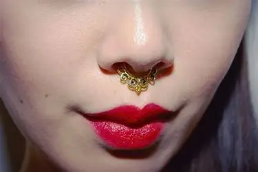 가짜 코 링, 후프 얼굴 격막 링, 비 피어싱 주얼리, 가짜 립 후프 비피어싱 클립 귀걸이 커프 피어싱, 1 개 4