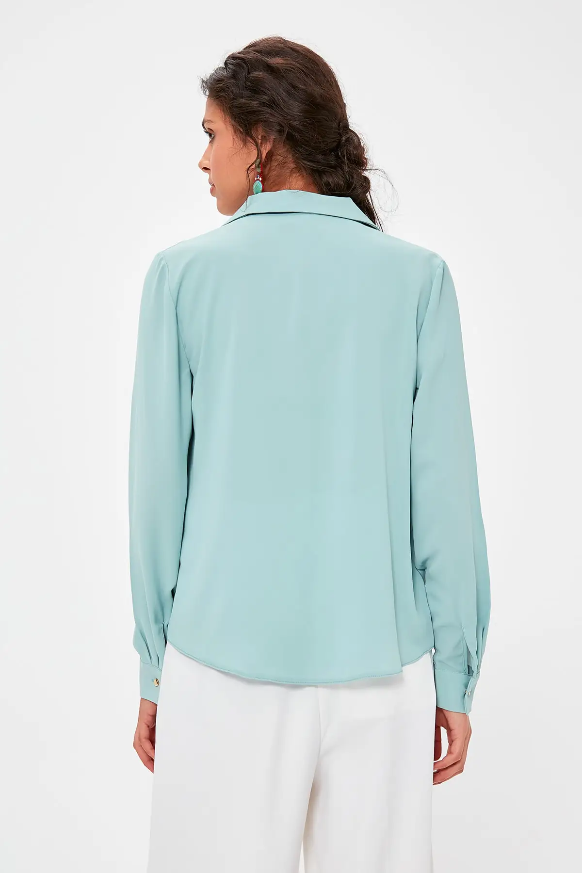 Koop Trendyol Mint Rits Detail Bluz TOFAW19BB0406