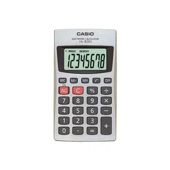 

PCs. 1 pocket calculator 8cifre HL-820V HL-820VCASIO4.81