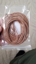 Cordón de cuero auténtico para pulsera, cordón redondo de 5 metros de Color Natural para collar, joyería, 1/1, 5, 2 y 3mm de diámetro