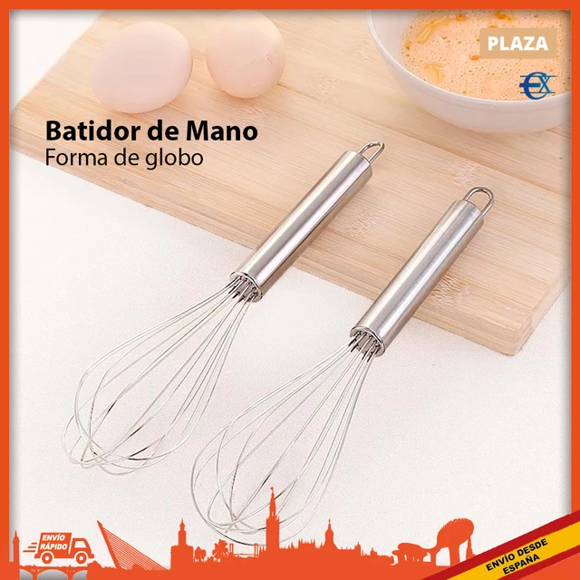 EUROXANTY®, Varillas de Batir, Batidor de Mano, Globo para Batir, Accesorios de Cocina, Globo Batidor de Acero Inoxidable