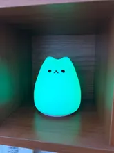 Night-Lamp Animal-Light Touch-Sensor Desktop-Decor Gift LED Bedroom Holiday Colorful