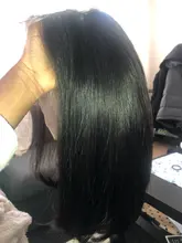 Ali Grace Bob pelucas delanteras de encaje para las mujeres corto pelo humano con corte Bob cierre peluca cabello Natural brasileño de encaje recto frente Bob pelucas