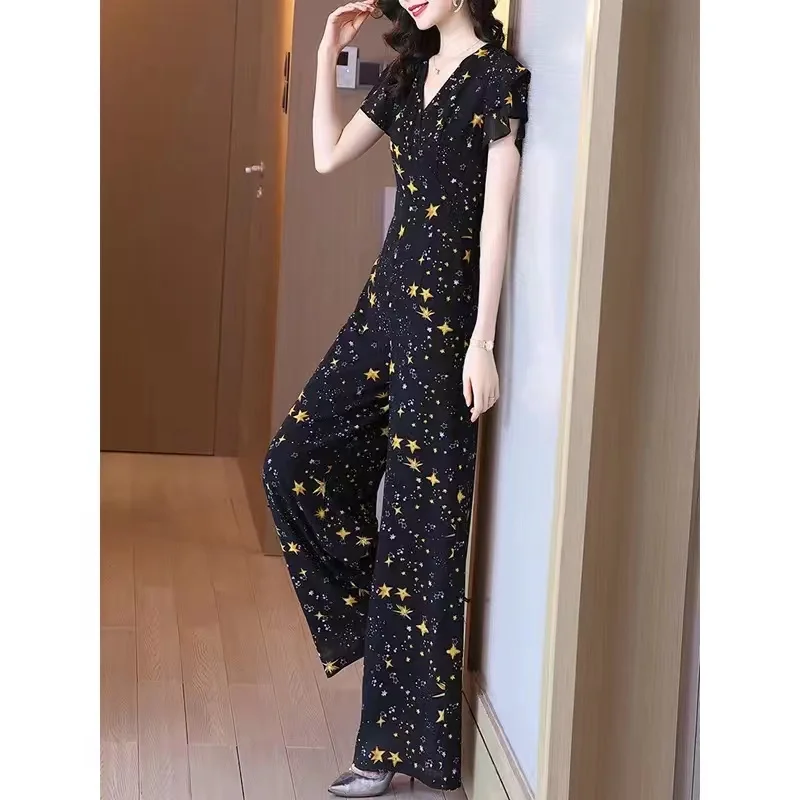 women's-one-piece-pants-2022-summer-new-black-long-one-piece-clothes-hanging-feeling-wide-leg-pants-set-fashion-women's-wear