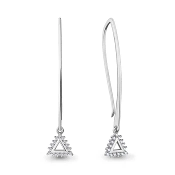 

Aquamarine earrings with cubic zirconia, 925 sterling silver