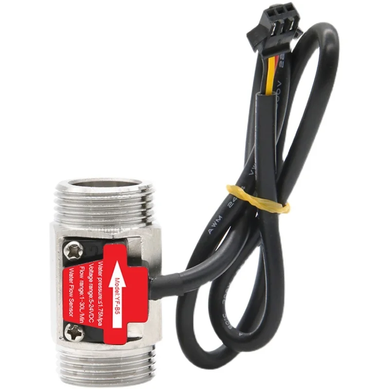1/2" 3/4" 1" 2" DC 5-18V Water Flow Sensor 304Stainless Steel Flow Sensor Water Control Liquid Switch