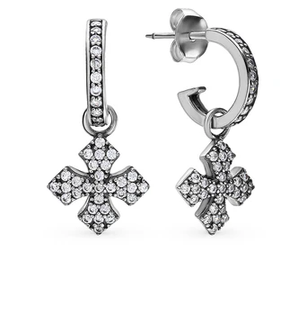

Silver earrings with cubic zirconia sunlight
