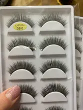 Pestañas postizas 3D de visón gruesas, 5 pares, maquillaje, pestañas llamativas, volumen Natural, suaves, g800