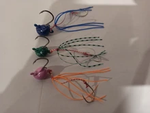 Rubber Skirt Bait Shrimp Boating Lead Fishing-Lure Jighead Madai Jig 40g Saltwater BLUX