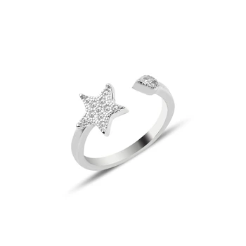 

Silver 925 Sterling Zircon Cubic Zirconia Star Child Ring