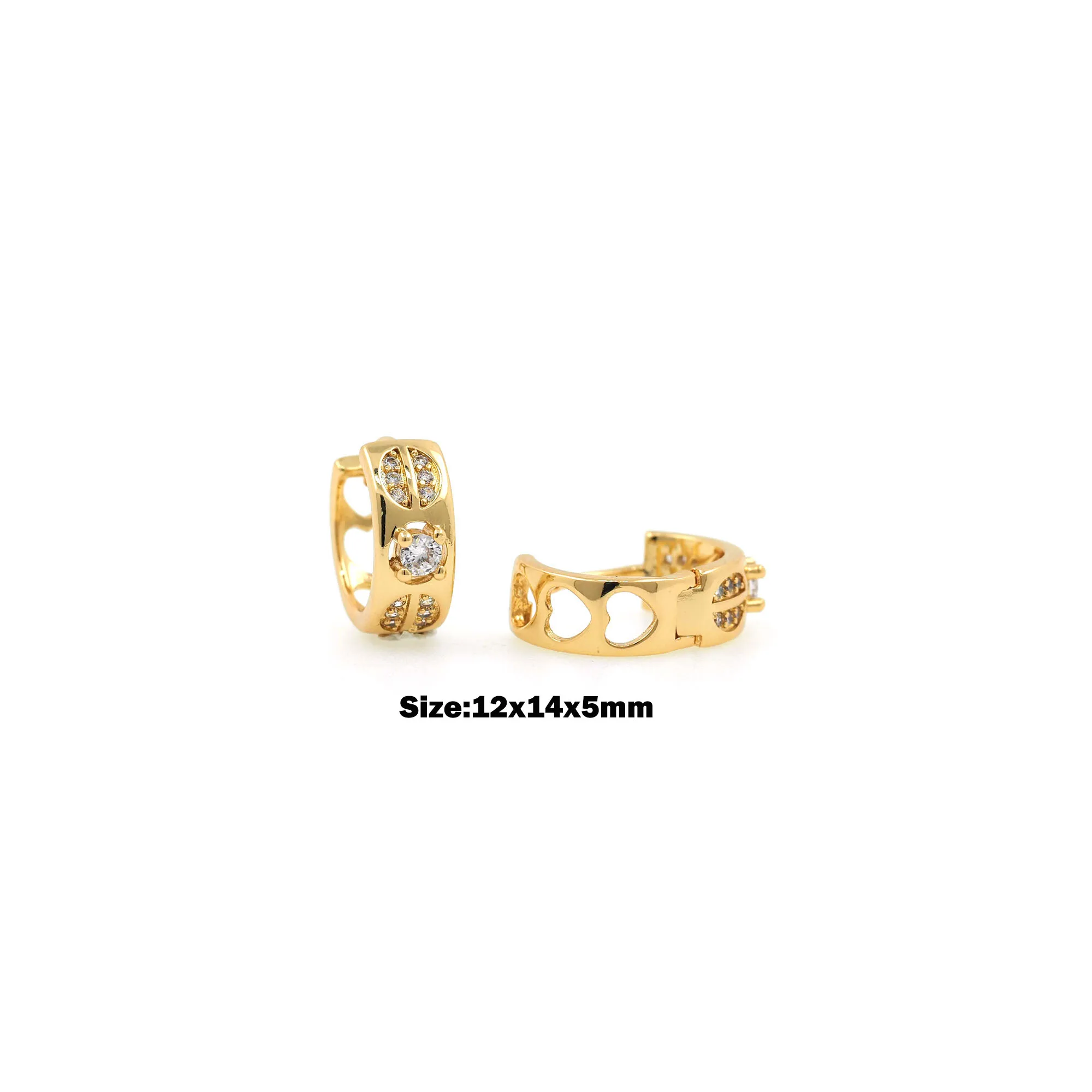 

Inlaid Round Zircon Hoop Earrings For women Luxury Statement Party Earrings Accessories Fine Jewelry