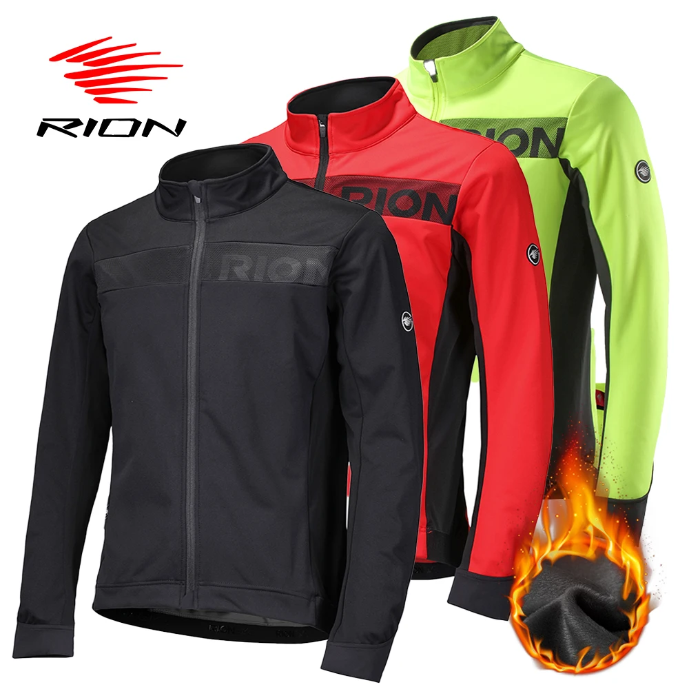 RION-Chaqueta térmica de ciclismo para hombre, cortavientos reflectante  para bicicleta de montaña, ropa de invierno, Maillot - AliExpress