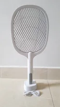 Raqueta antimosquitos eléctrica de 3000V, lámpara UV, USB, 1200mAh, recargable, para verano