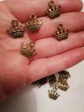 20 piezas encantos corona 13x14mm tibetano bronce Color plata colgantes joyería antigua fabricación artesanal DIY