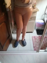 Y2K-pantalones pitillo elásticos de piel sintética para mujer, pantalón Sexy ajustado de terciopelo y cuero PU para otoño e invierno, 7172