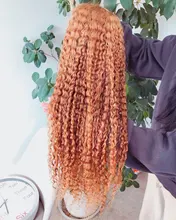 De color marrón rizado pelucas delanteras de encaje 200% 13x4 frente de encaje pelucas de cabello humano para las mujeres Remy brasileño pelucas de cabello humano Preplucked