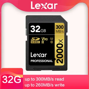 

Original Lexar 2000X SD Card 128G UHS-II 300MB/s High Speed Memory Card with card reader 32GB 64GB SLR camera 4K Memory Card