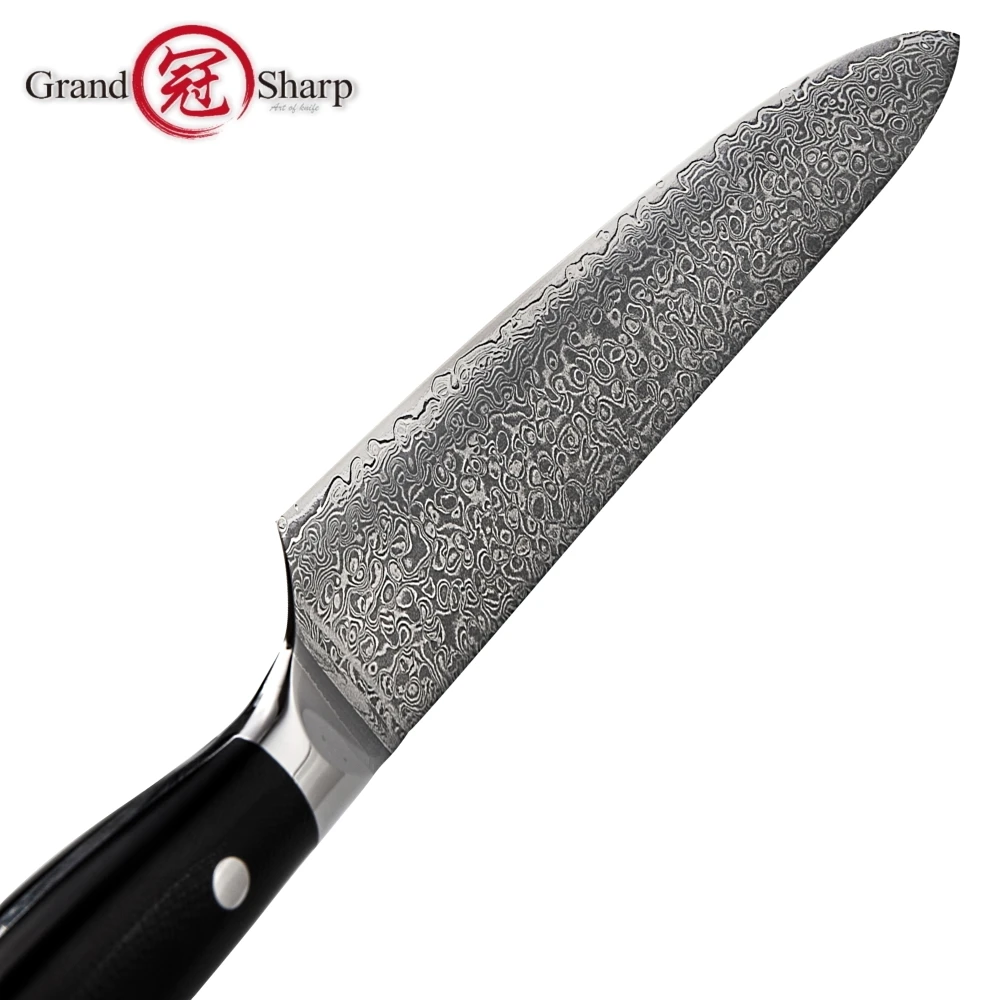 Нож шеф повара GRANDSHARP дамасский 9 5 дюйма 67 слоев искусственная сталь японский
