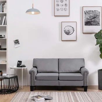 

2 seater sofa light gray fabric sofas