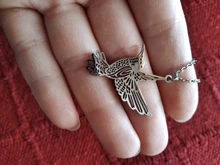 Jisensp Animal Simple collar de acero inoxidable collares de colibrí y colgantes cadena de clavícula tragar aves collar collares