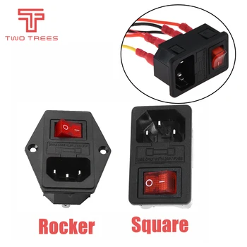 

3D Printer Parts 220V/110V 6A Power Supply Switch Male Socket with Fuse for 3D Printer DIY 3D Printer Accessories