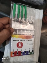 Pincel de acuarela autohumectante de nailon suave, 6 uds., pincel de agua para caligrafía, Gouache acrílico, suministros de arte de pintura