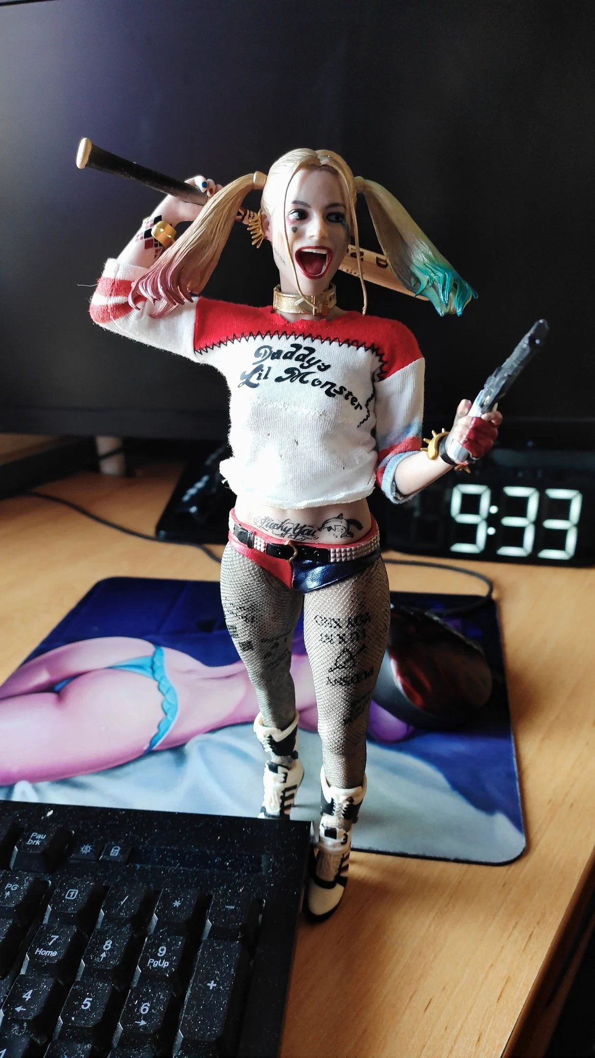 Harley Quinn Crazy Toys Arlequina Figures Roupas Reais 30cm