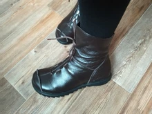 Short-Boots Waterproof Womens Jianbudan/genuine-Leather Autumn Winter Warm Plush Retro