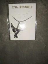 Jisensp Animal Simple collar de acero inoxidable collares de colibrí y colgantes cadena de clavícula tragar aves collar collares