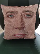 Cushion-Cover Nicolas Cage 40x40cm Color-Changing Magical Reversible Super-Shining Home