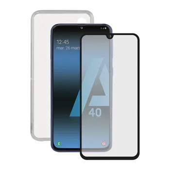 

Tempered Glass Mobile Screen Protector + Mobile Case Samsung Galaxy A40 Contact Flex TPU