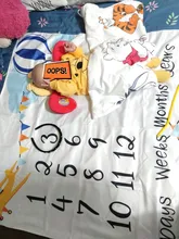 Manta de crecimiento mensual para bebé recién nacido, utilería de fotografía, fondo de tela conmemorativa, alfombra, accesorios para bebé recién nacido