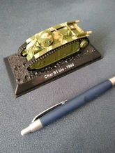 Tanque de batalla francés de la Segunda Guerra Mundial, modelo de tanque fundido a presión Char B1 Bis-1/72, 1944