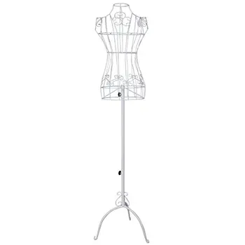 

Mannequin Female Style Vintage lace Chest adjustable height about 112 cm-170 cm Fashion metal White HRA10W