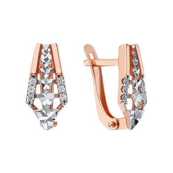 

Silver earrings with cubic zirconia sunlight sample 925