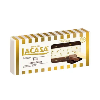 

Three chocolate nougat