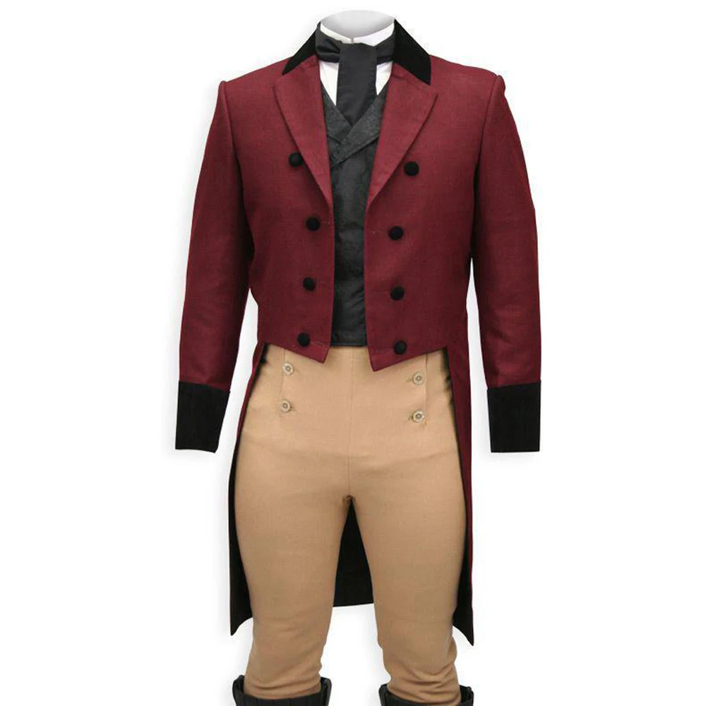 Man Long Coat Peaked Lapel Mens Stage Clothes Three Pieces Waistcoat Vest Custom Male Suit (Jacket+Pants+Vest)