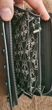 Carteras con calavera Vintage para mujer, cartera bolsa de mano con cremallera, esqueleto, monedero, titular de la tarjeta de embrague, Cartera de hombre