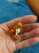 Brooches Gifts Rhinestone Fox Animal Baby Women Enamel Party for Causal Pins 