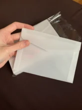 Sobres transparentes personalizados, conjunto de Sobres de papel translúcido con letras Vintage para invitación de boda, para tarjetas, 10 unids/lote