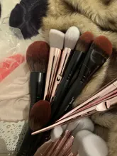 Jessup-Juego de brochas de maquillaje, 6 uds.-30 Uds., polvo dorado/rosa, sombra de ojos, cepillo de base