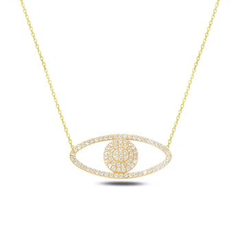 

14 carat Gold Eye Necklace