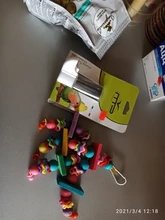 Parrot Toy Swing-Rope Hanging-Ornaments Bird Chew Chew-Toy Wood Plastic Climb Funny Biting