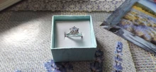 Rgp-Stamp Gold-Ring Solitaire Lab Diamond White Certificate Women Silver 18K Wedding